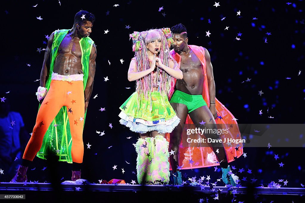 Lady Gaga Performs At The 02 Arena