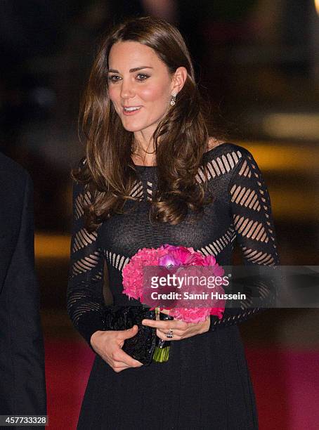 Catherine, Duchess of Cambridge attends the Action on Addiction autumn Gala evening at L'Anima on October 23, 2014 in London, England.