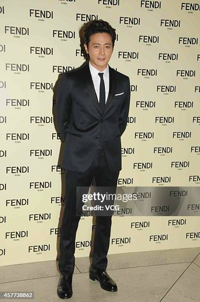 Actor Jang Dong-gun attends commercial activity of "Fendi" on October 23, 2014 in Hong Kong, China.