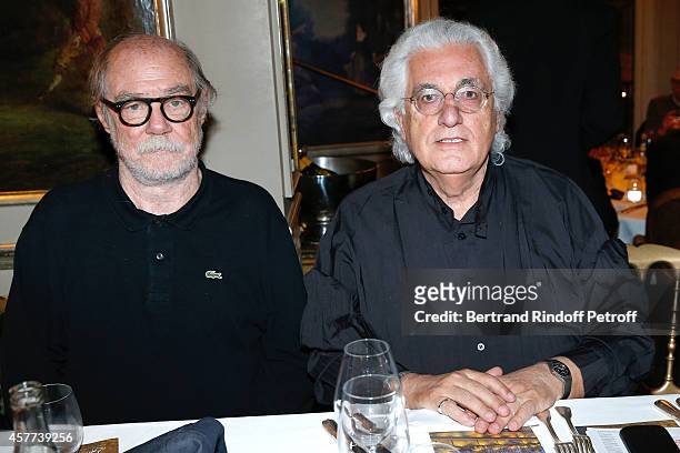 Artist Paul McCarthy and Guest attend the Monnaie De Paris : Reopening Party with Opening of the McCarthy Exhibition - Dinner at Restaurant...