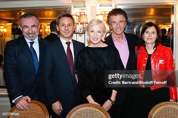 President of Centre Pompidou Alain Seban, President of Monnaie de Paris, Christophe Beaux, Photographer Cindy Sherman, Jack Lang and his daughter...