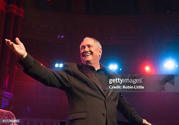 Neil Sedaka performs on stage at Royal Albert Hall on October 23, 2014 in London, United Kingdom.