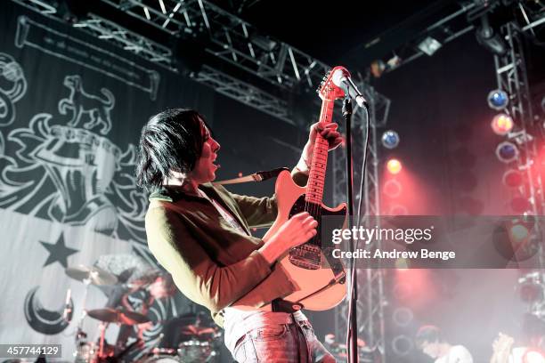 Ryan Jarman of The Cribs performs on stage at O2 Academy on December 18, 2013 in Leeds, United Kingdom.