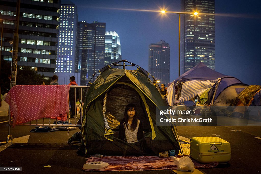 Students Continue To Protest In Hong Kong Following Negotiation Talks