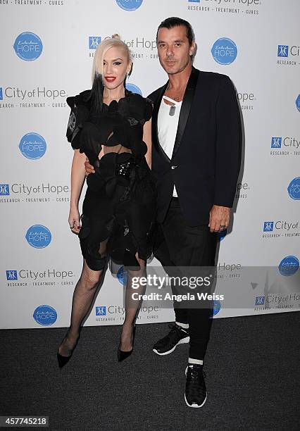 Singer Gwen Stefani and singer Gavin Rossdale attend the City of Hope Spirit of Life Gala honoring Apple's Eddy Cue at the Pacific Design Center on...