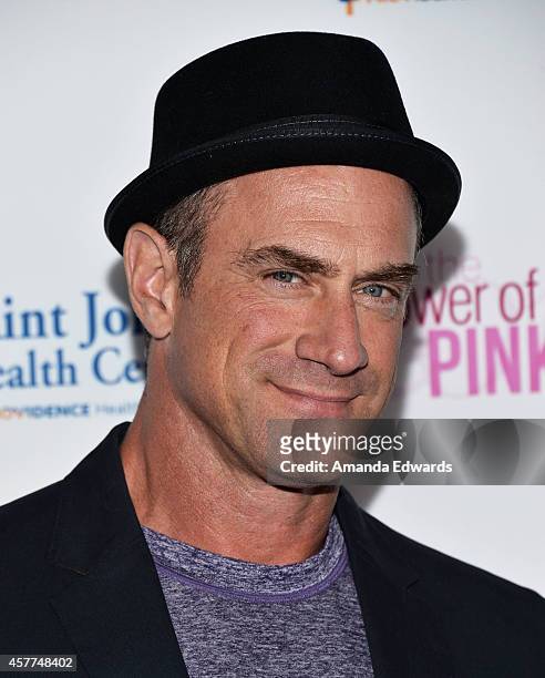 Actor Christopher Meloni arrives at the 2014 Power Of Pink: An Acoustic Evening With P!nk And Friends event at The House of Blues Sunset Strip on...