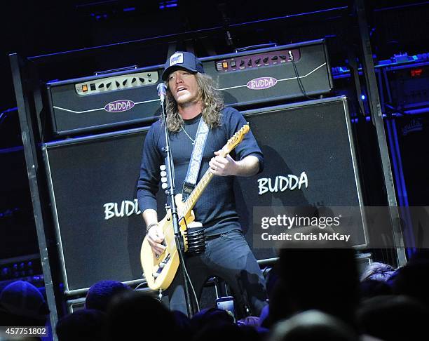 Jaren Johnston of The Cadillac Three performs at Arena at Gwinnett Center on October 23, 2014 in Duluth, Georgia.