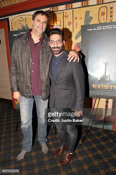 Director Eduardo Sanchez and Composer Nima Fakhrara attend "Exists" Los Angeles Premiere at the Vista Theatre on October 23, 2014 in Los Angeles,...