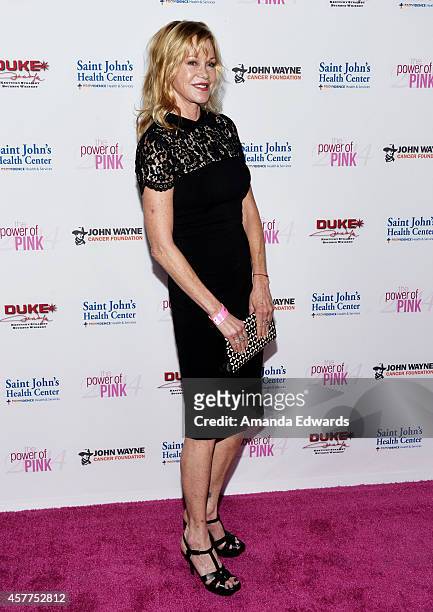 Actress Melanie Griffith arrives at the 2014 Power Of Pink: An Acoustic Evening With P!nk And Friends event at The House of Blues Sunset Strip on...