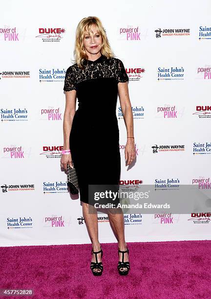 Actress Melanie Griffith arrives at the 2014 Power Of Pink: An Acoustic Evening With P!nk And Friends event at The House of Blues Sunset Strip on...