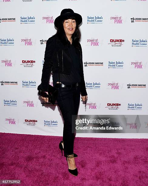 Stylist Jeanne Yang arrives at the 2014 Power Of Pink: An Acoustic Evening With P!nk And Friends event at The House of Blues Sunset Strip on October...