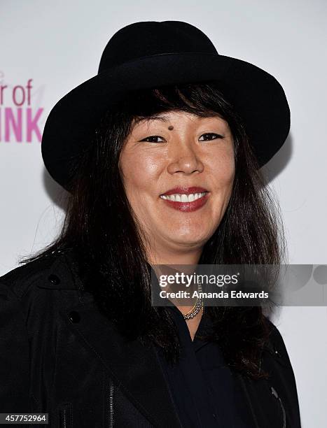 Stylist Jeanne Yang arrives at the 2014 Power Of Pink: An Acoustic Evening With P!nk And Friends event at The House of Blues Sunset Strip on October...