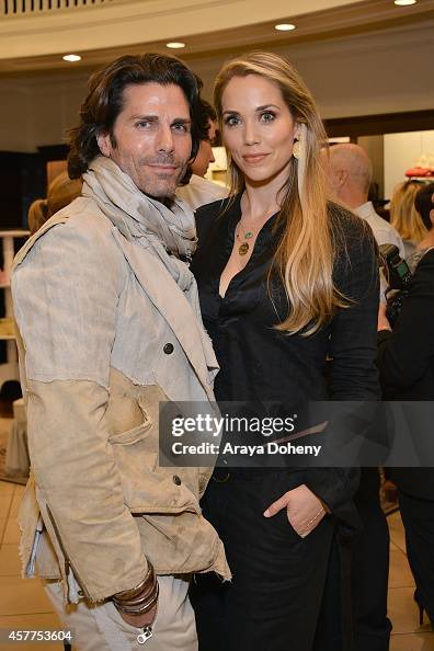 Greg Lauren and Elizabeth Berkley attend the L.A. launch for Jeff