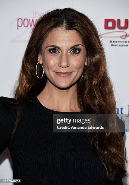 Television personality Samantha Harris arrives at the 2014 Power Of Pink: An Acoustic Evening With P!nk And Friends event at The House of Blues...