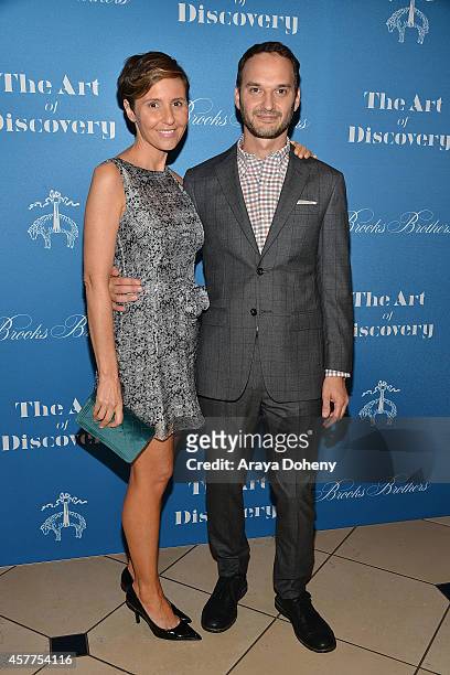 Emily Yomtobian and Jeff Vespa attend the L.A. Launch for Jeff Vespa's new book 'The Art of Discovery' at Brooks Brothers Rodeo on October 23, 2014...