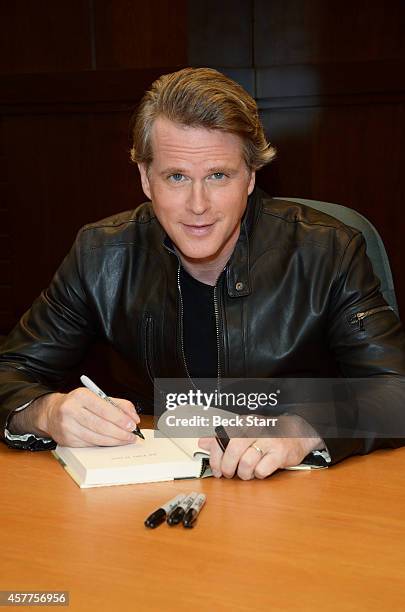 Actor Cary Elwes signs copies of his new book "As You Wish" at Barnes & Noble bookstore at The Grove on October 23, 2014 in Los Angeles, California.