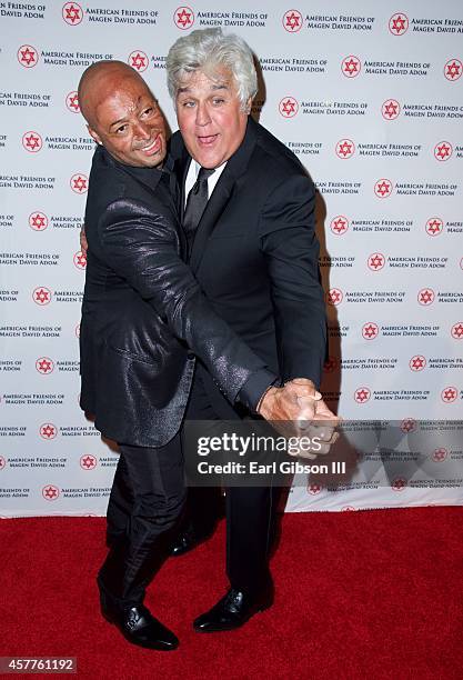 Martinez and Jay Leno attend American Friends Of Magen David Adom's Red Star Ball at The Beverly Hilton Hotel on October 23, 2014 in Beverly Hills,...