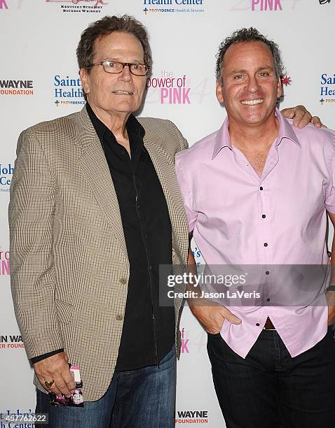 Actors Patrick Wayne and Ethan Wayne attend the 2014 Power of Pink at House of Blues Sunset Strip on October 23, 2014 in West Hollywood, California.