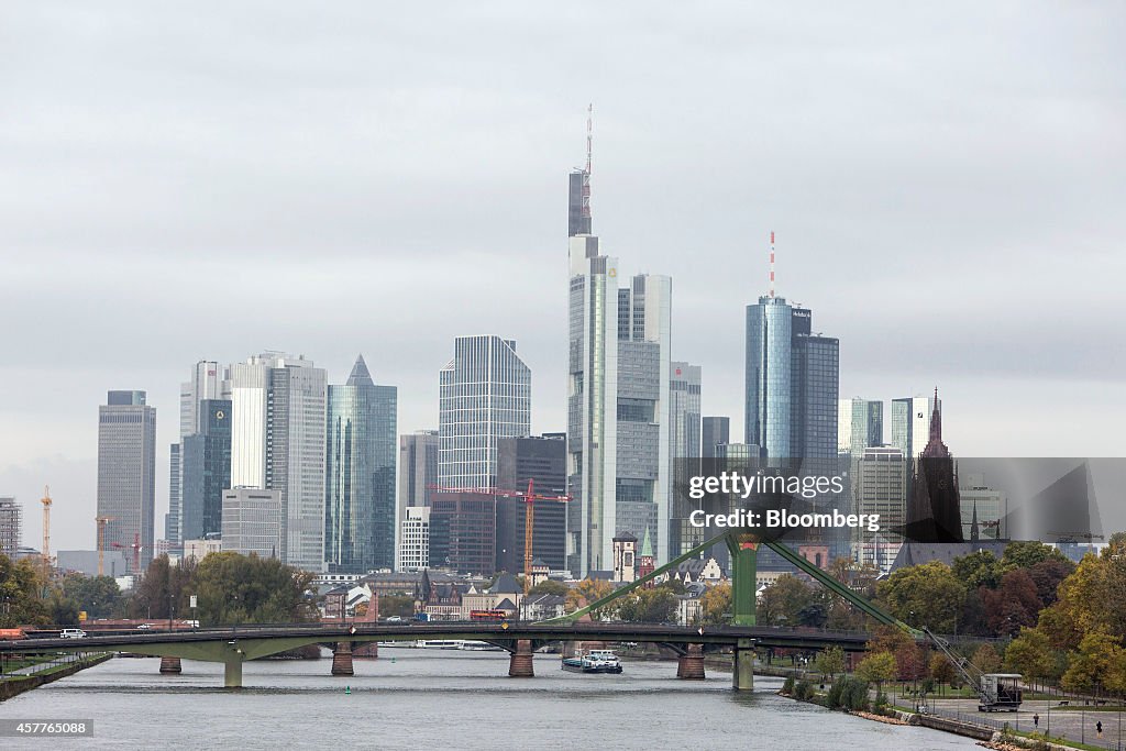 European Central Bank Headquarters And Frankfurt's Financial District Ahead Of Comprehensive Bank Assessment