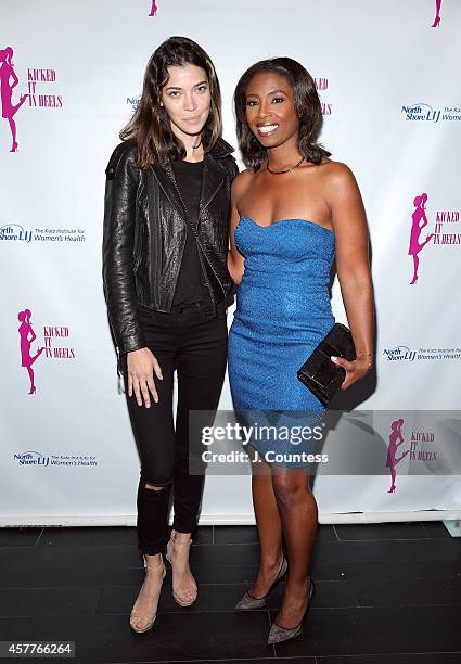 Model Tina Marie Clark and founder of "Kicked it in Heels" Dr. Janna Andrews attend the "Kicked It In Heels" 3rd Annual Fundraiser at TAO Downtown on...