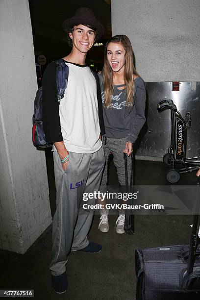 John Luke Robertson seen at LAX on October 23, 2014 in Los Angeles, California.