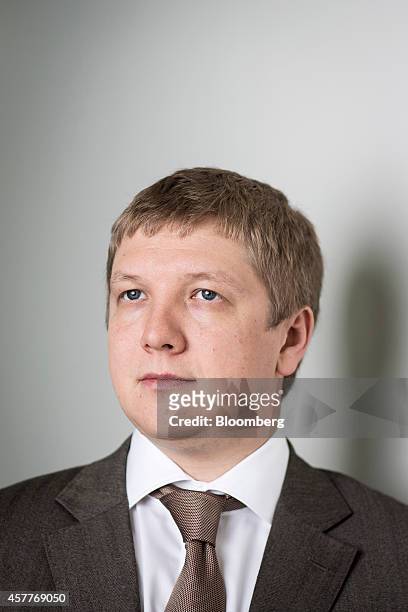Andriy Kobolyev, chief executive officer of NAK Naftogaz Ukrainy, poses for a photograph following a Bloomberg Television interview in London, U.K.,...