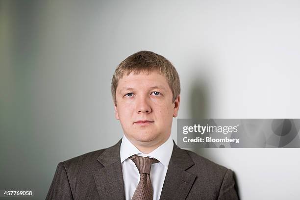 Andriy Kobolyev, chief executive officer of NAK Naftogaz Ukrainy, poses for a photograph following a Bloomberg Television interview in London, U.K.,...