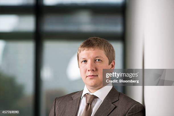 Andriy Kobolyev, chief executive officer of NAK Naftogaz Ukrainy, poses for a photograph following a Bloomberg Television interview in London, U.K.,...