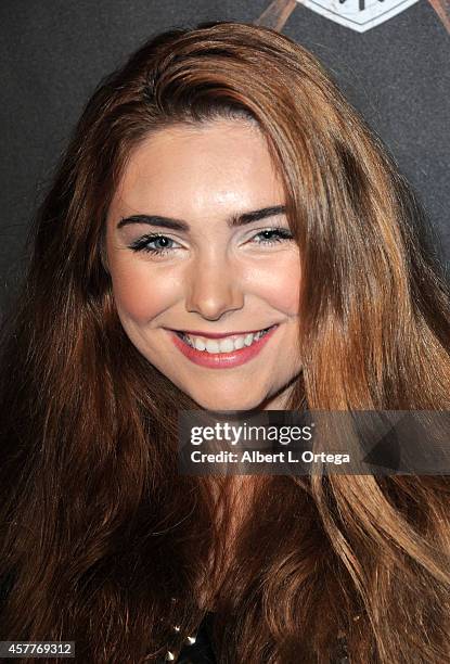 Actress Julianna Rose arrives for the Los Angeles Haunted Hayride held at Griffith Park on October 9, 2014 in Los Angeles, California.