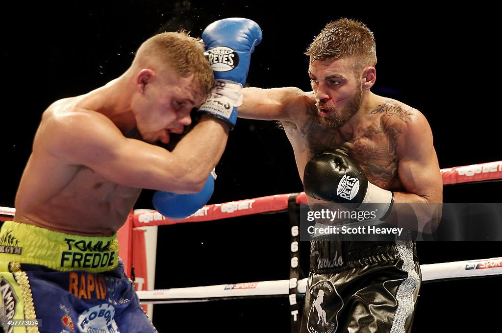 Bald Boxer Ricky Ricky Boylan in action with Tyler Goodjohn during their Vacant... News ...