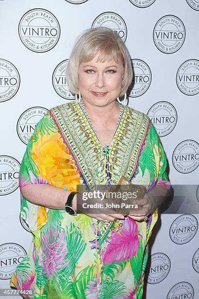 Cristina Saralegui attends Cristina Saraleguis Book Launch at Vintro Hotel on October 23, 2014 in Miami, Florida.