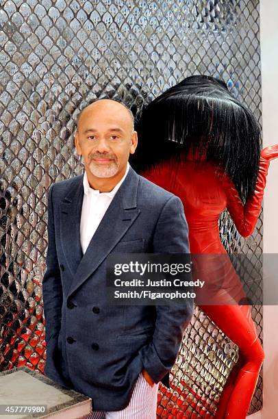 Designer Christian Louboutin is photographed for Madame Figaro on September 10, 2014 in Paris, France. PUBLISHED IMAGE. CREDIT MUST READ: Justin...