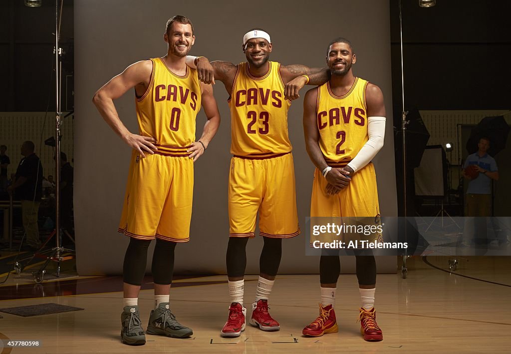 Cavaliers Roster 2015 Portrait of Cleveland Cavaliers Kevin Love , Kyrie Irving , and... News ...