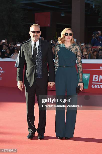 Kevin Costner and Lily Costner attend Kevin Costner On the Red Carpet during the 9th Rome Film Festival at Auditorium Parco Della Musica on October...