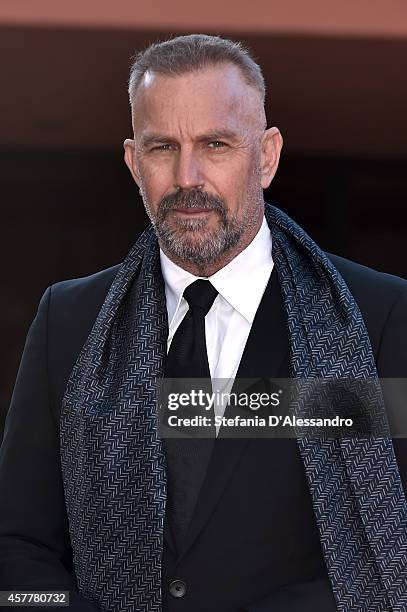 Kevin Costner attends Kevin Costner On the Red Carpet during the 9th Rome Film Festival at Auditorium Parco Della Musica on October 24, 2014 in Rome,...