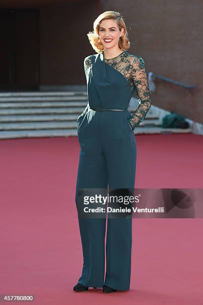 Lily Costner on the Red Carpet during the 9th Rome Film Festival at Auditorium Parco Della Musica on October 24, 2014 in Rome, Italy.