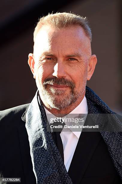 Kevin Costner attends the Red Carpet during the 9th Rome Film Festival on October 24, 2014 on October 24, 2014 in Rome, Italy.