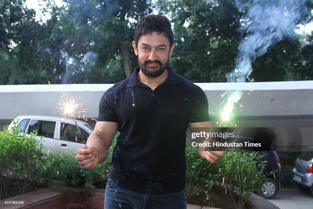 Profile Shoot Of Bollywood Actor Aamir Khan For Diwali Festival