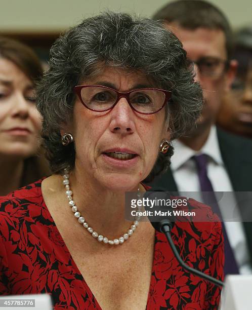 Nicole Lurie, Assistant HHS Secretary for Preparedness testifies durng a House Oversight and Government Reform Committee hearing on Capitol Hill,...