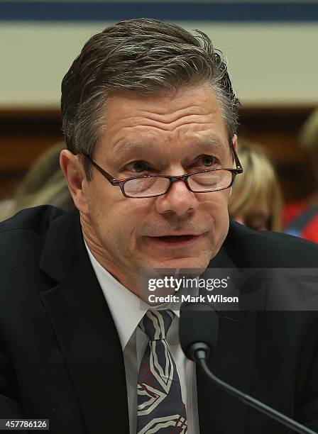 John Roth, Homeland Security Inspector General, appears before the House Oversight and Government Reform Committee on Capitol Hill, October 24, 2014...