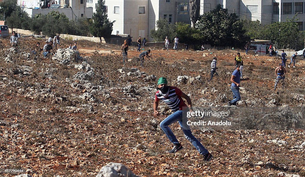 Clashes break out in West Bank during a protest