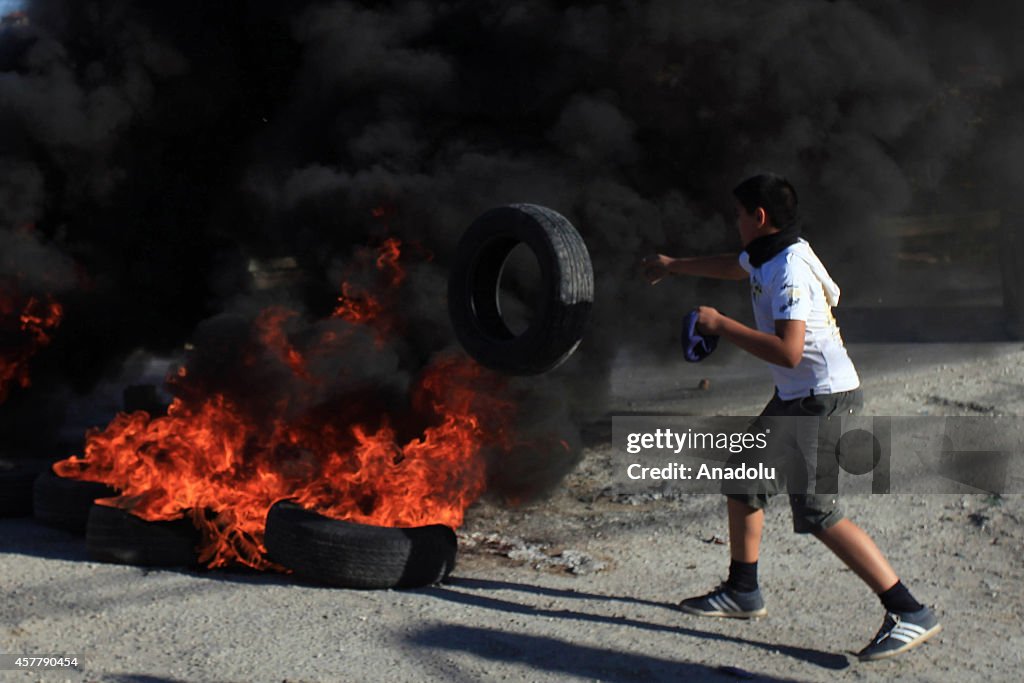 Clashes break out in West Bank during a protest