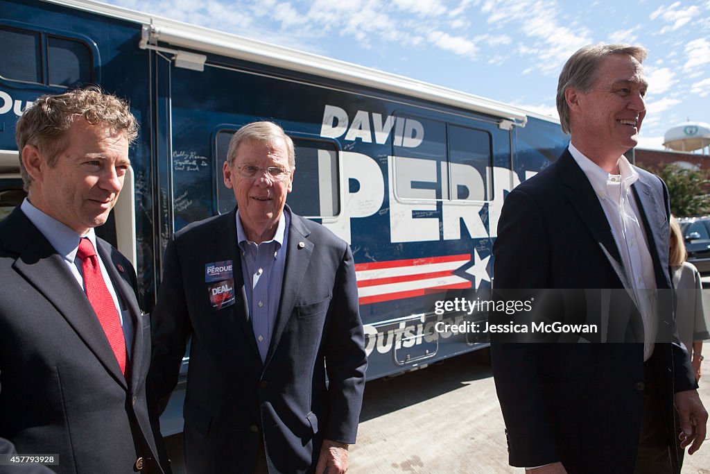 Georgia Senate Candidate David Perdue Campaigns With Sen. Rand Paul (R-KY)