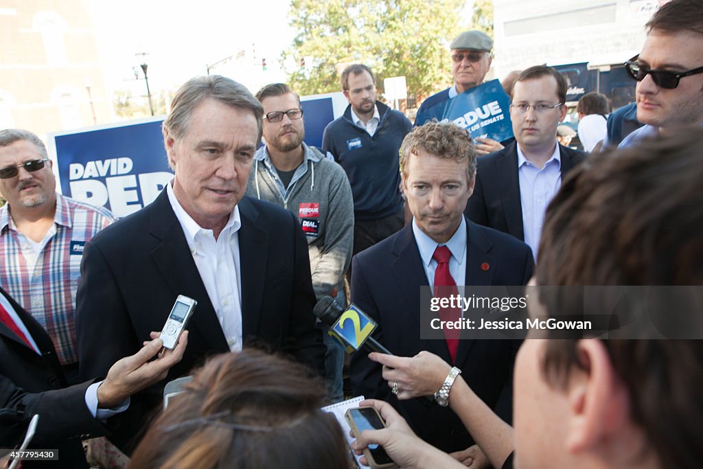 Georgia Senate Candidate David Perdue Campaigns With Sen. Rand Paul (R-KY)