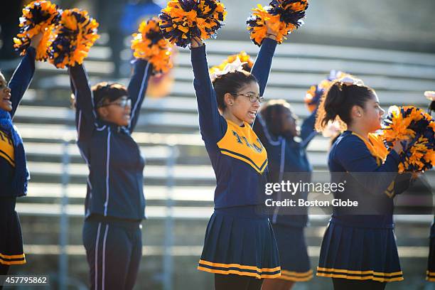 The New Mission cheerleaders motivated their team. The New Mission High School and Burke High School football teams faced off for the first time at...