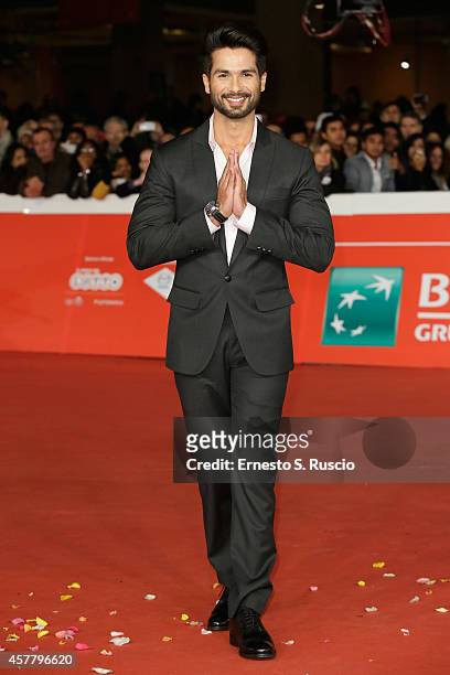 Shahid Kapoor attends the 'Haider' Red Carpet during the 9th Rome Film Festival on October 24, 2014 in Rome, Italy.