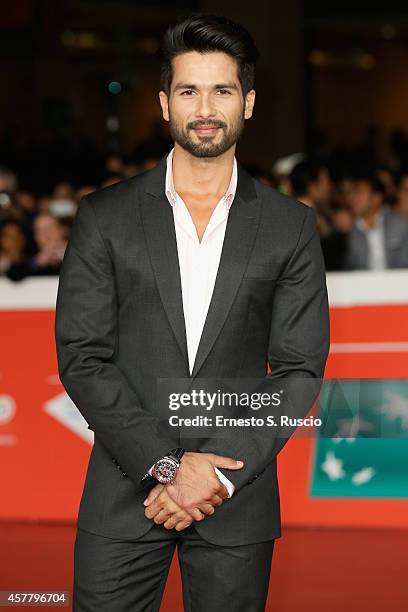 Shahid Kapoor attends the 'Haider' Red Carpet during the 9th Rome Film Festival on October 24, 2014 in Rome, Italy.