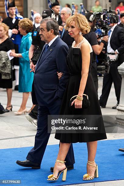 Francisco Alvarez Cascos and wife Maria Porto attend the Principe de Asturias Awards 2014 ceremony at the Campoamor Theater on October 24, 2014 in...