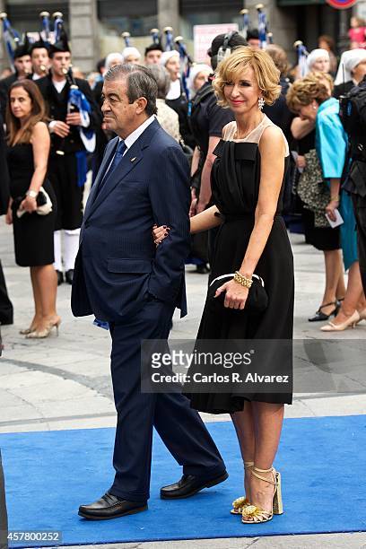 Francisco Alvarez Cascos and wife Maria Porto attend the Principe de Asturias Awards 2014 ceremony at the Campoamor Theater on October 24, 2014 in...
