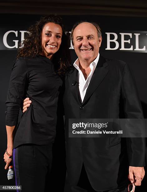 Elisa Di Francisca and Gerry Scotti attends the Gala Dinner 'La Grande Bellezza' during the 9th Rome Film Festival on October 24, 2014 in Rome, Italy.